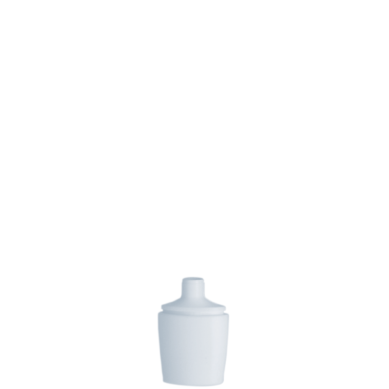 Oval bottle 15 ml HDPE/PP, neck snap-on, style IBIZA