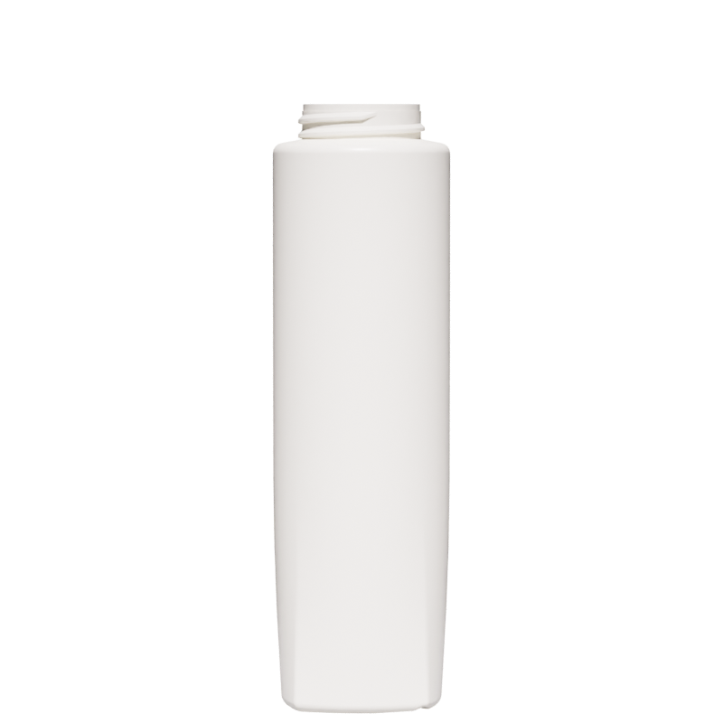 Semi-cylindrical bottle 300 ml, HDPE/PP, neck 38/400, style LOS ANGELES