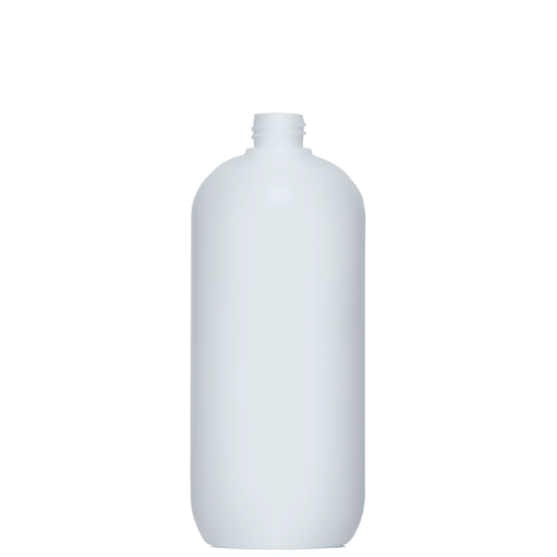 Round bottle 1 lt HDPE/PP, neck 28/410, style ISCHIA
