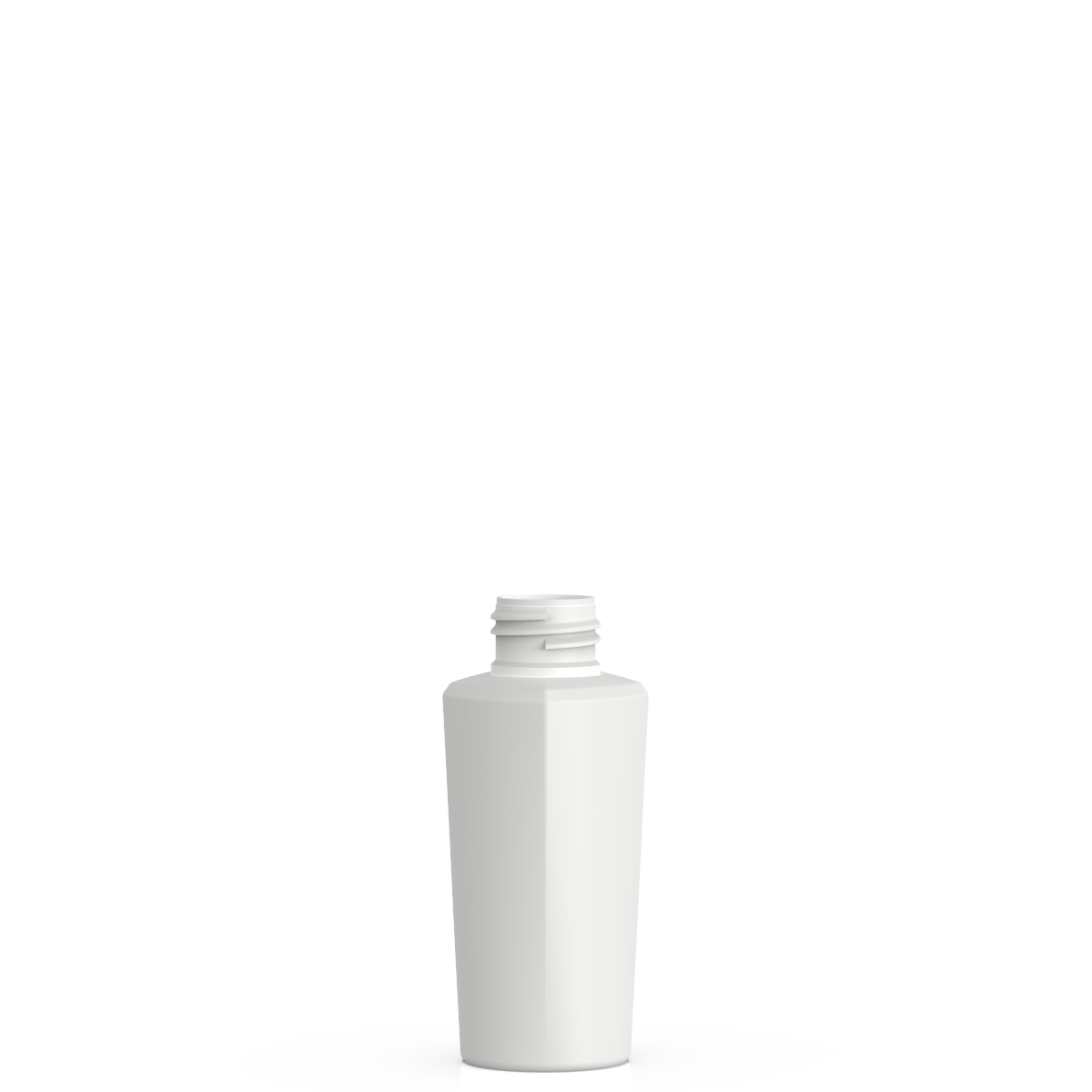 Semi-cylindrical bottle 75 ml HDPE/PP, neck 24/410, style LOS ANGELES