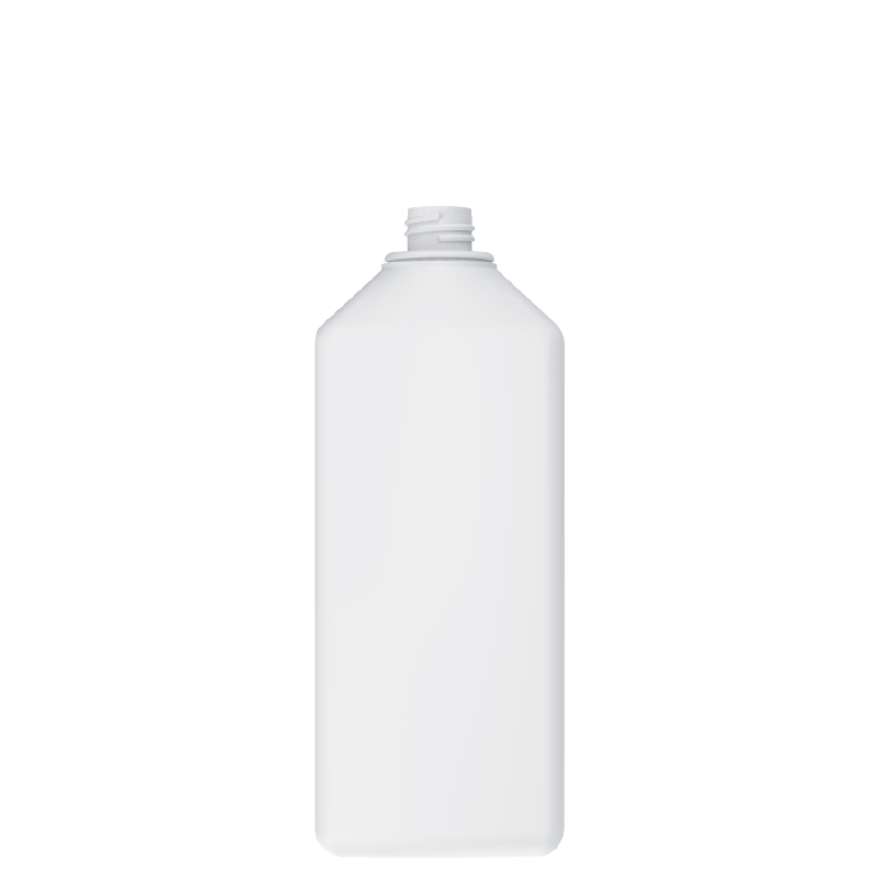 Rectangular bottle 1 lt HDPE, neck 28/410, style HOUSEHOLD