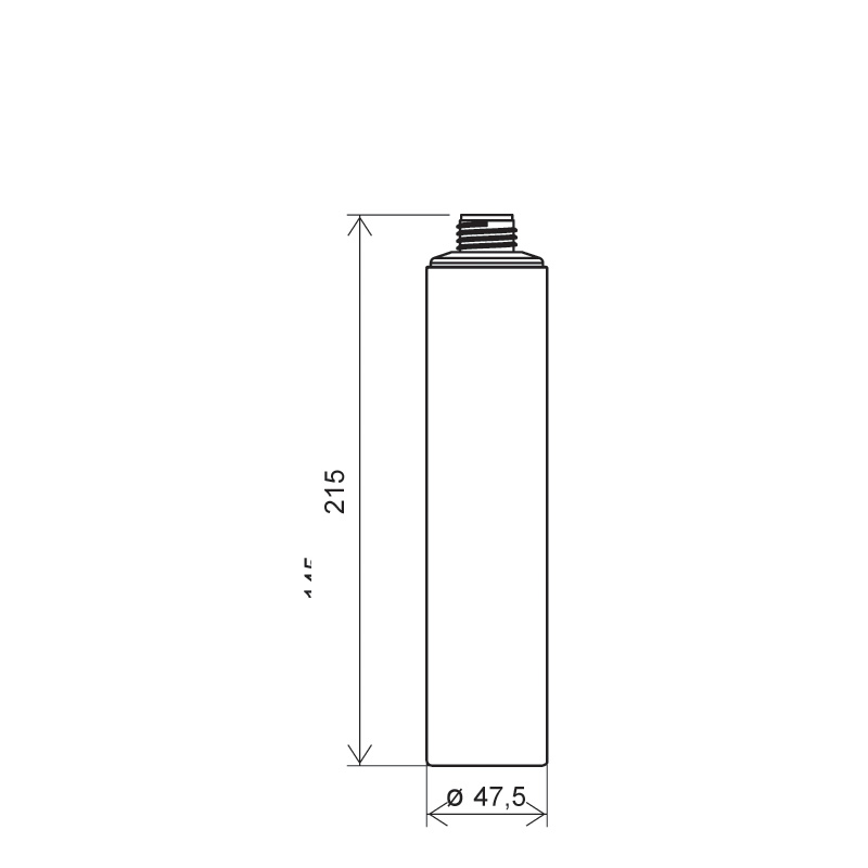 Round bottle 300 ml HDPE/PP, neck 24 disc-top, style NEW YORK (Draft)
